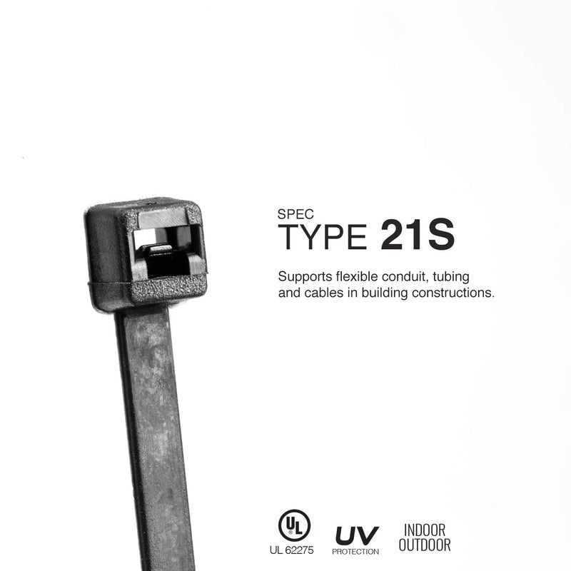 TR Industrial Contractor Series UV Cable Ties (100-Piece), 14.6", Type 21S, Made in USA - Image 3